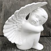 S3066-Medium Cherub Uplifted Wings Facing Right 15cm