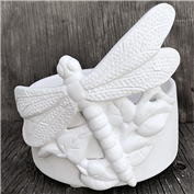 S3817-Dragonfly on Round Footed Candle Holder 11cm