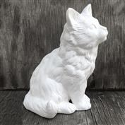 S3839-Sitting Long Haired Kitten 17cm