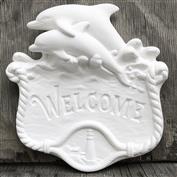 S3843-Dolphin Welcome Sign 18cm