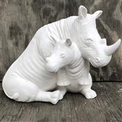 S2975-Large Nurturing Rhinos 32cmL