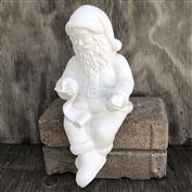 S2154-Sitting Shelf Santa with Scroll 25cm