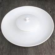 S3537-Round Chip & Dip Dish with Lid 36cm