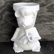 TL926 -Large Monkey Pot with Banana 35cm Tall