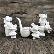 D1025-5 Mice with Santa Pipe 13cmH