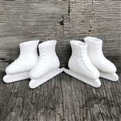 D475 -2 pair of Hanging Ice Skate Ornaments to paint 5cm
