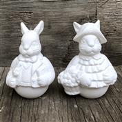 S2385 -Roly Poly Rabbit Boy & Girl Hanging Ornaments 11cm