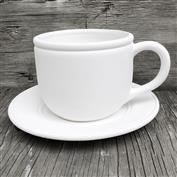DM2109B-Cappuccino Mug 10cmH & Saucer 17cmW