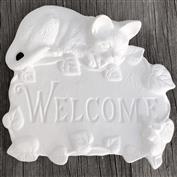 S3836-Kitten Welcome Sign 20cm Wide