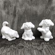 G3485- 3 Cute Puppies 9.5x8cm