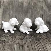 S589- 3 Little Puppies 7x7cmH